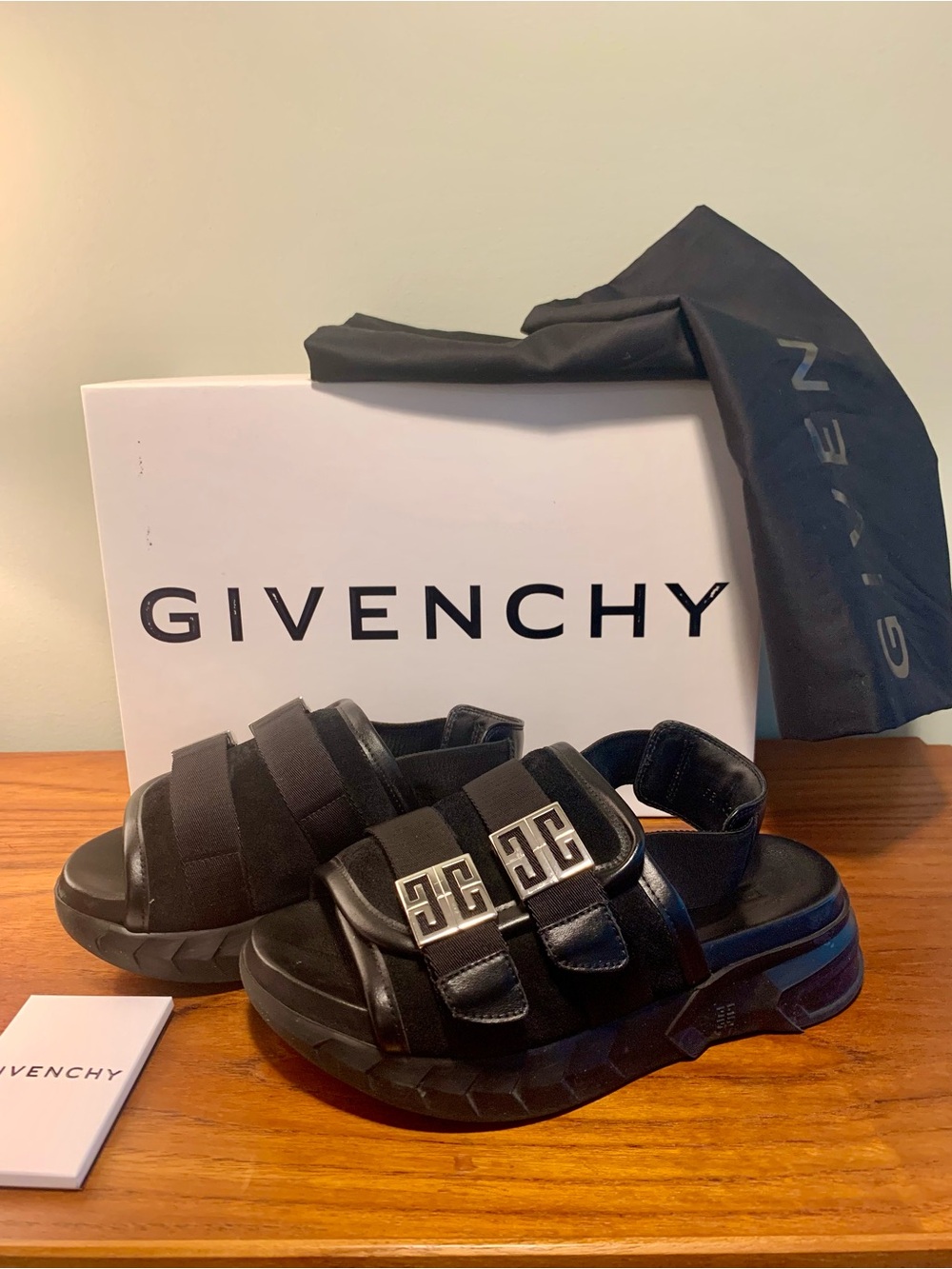 36 Givenchy Marshmallow Calf Leather Slingback Platform Sandals